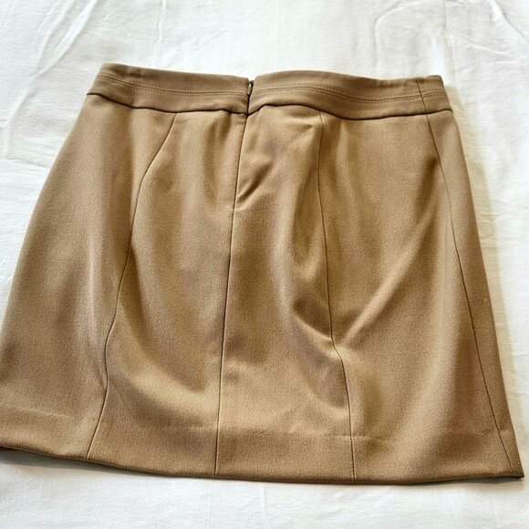 Express Camel Colored Skirt Women's XS (00) Lined - Polyester/Rayon/Spandex - Picture 10 of 15